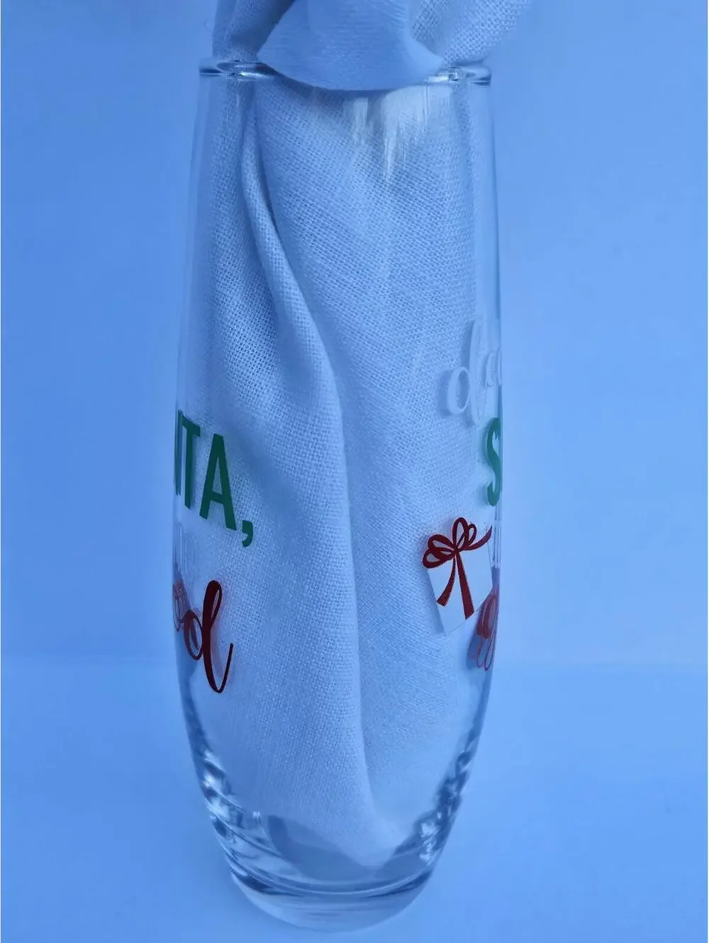 Dear Santa Define Good – Holiday Humor Cocktail Glass